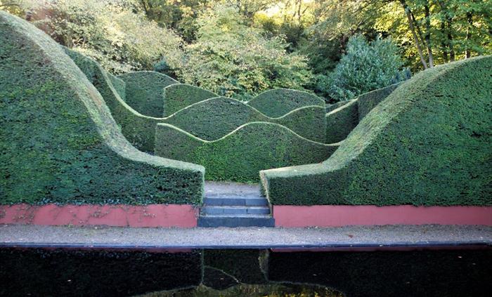 Reflecting Pool at Veddw. Copyright Charles Hawes